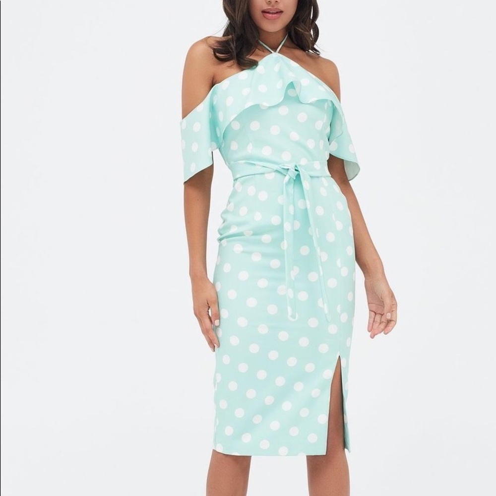 Mint Polka Dot Dress